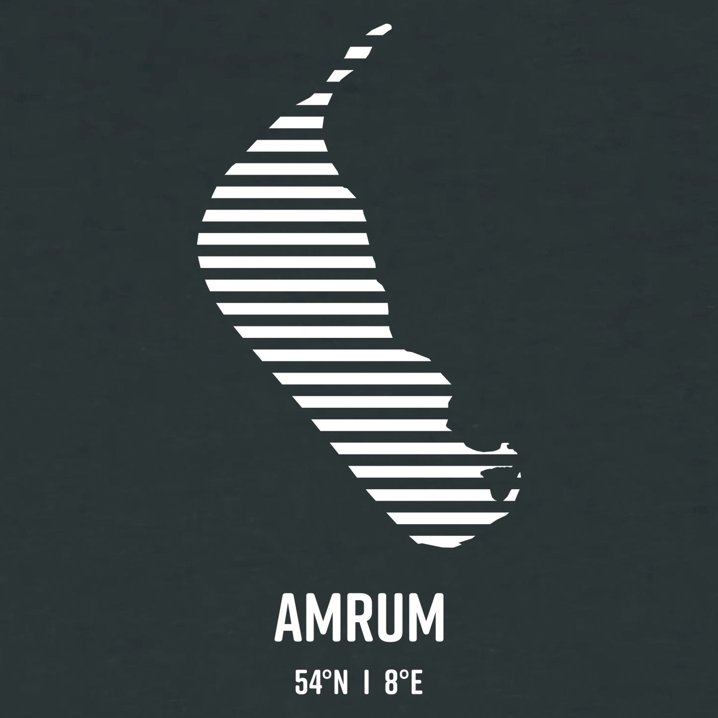 T-Shirt (Unisex / SCHMAL) Amrum Streifen weiß