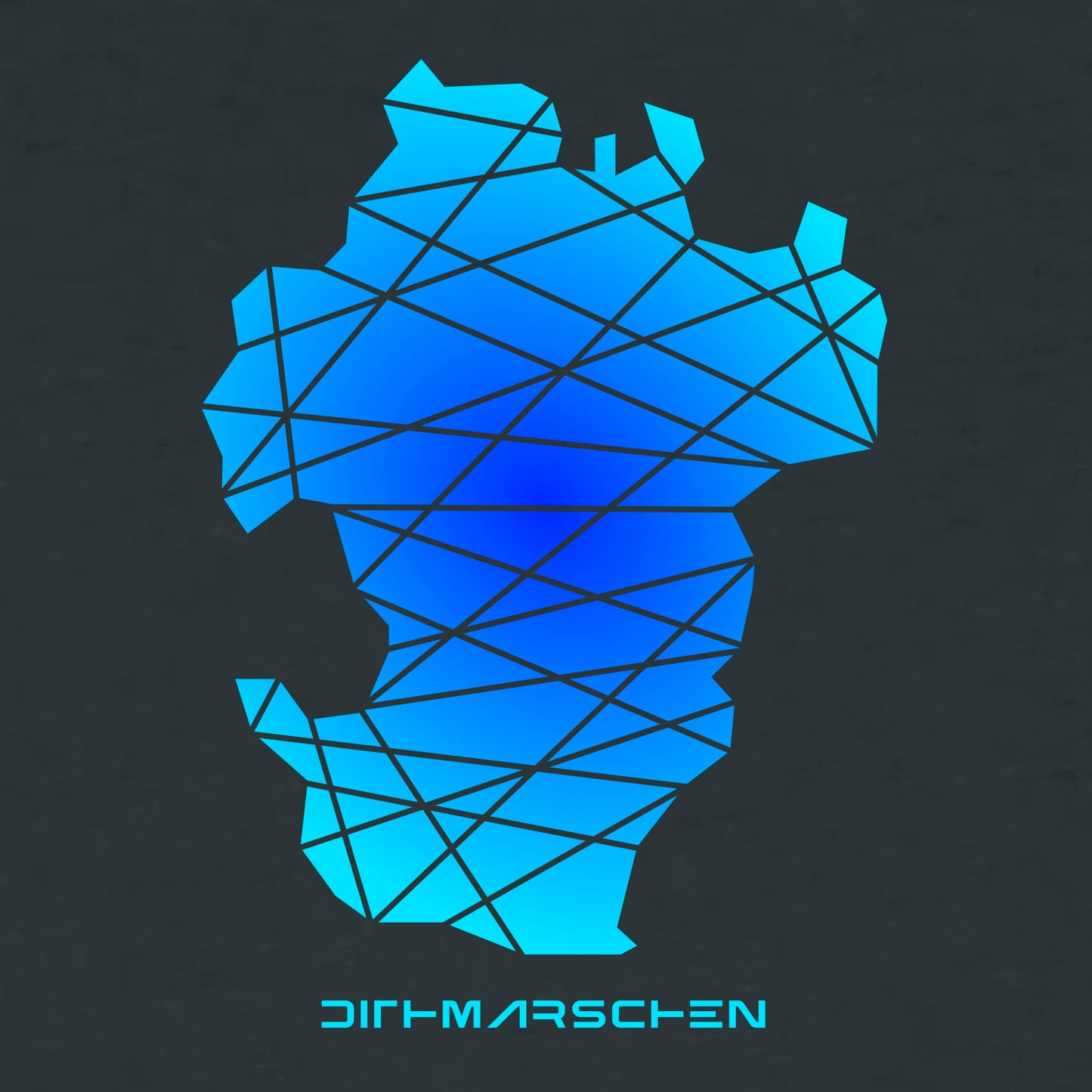 T-Shirt (Unisex / SCHMAL) Dithmarschen Space #1 Blau-Blau