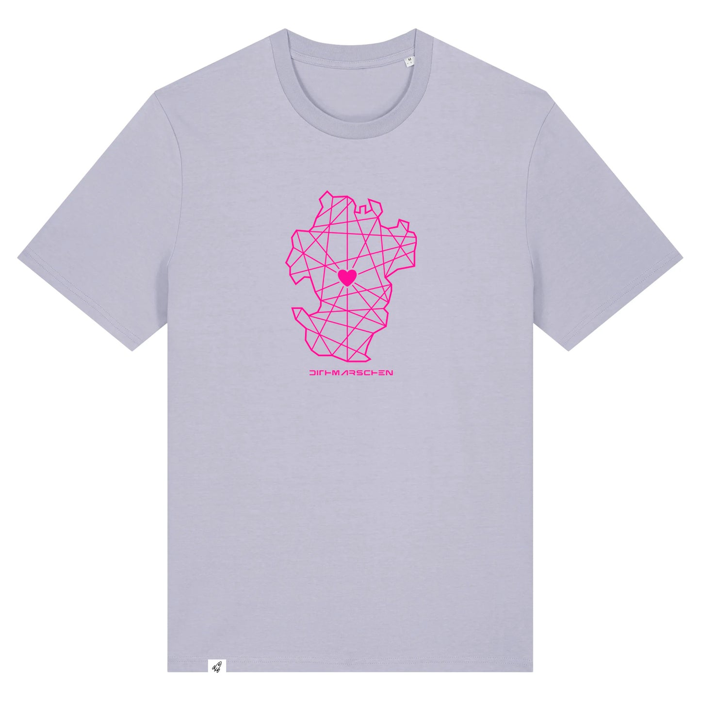 Violettes Unisex T-Shirt aus der Pinktober Kollektion mit Dithmarschen Motiv.