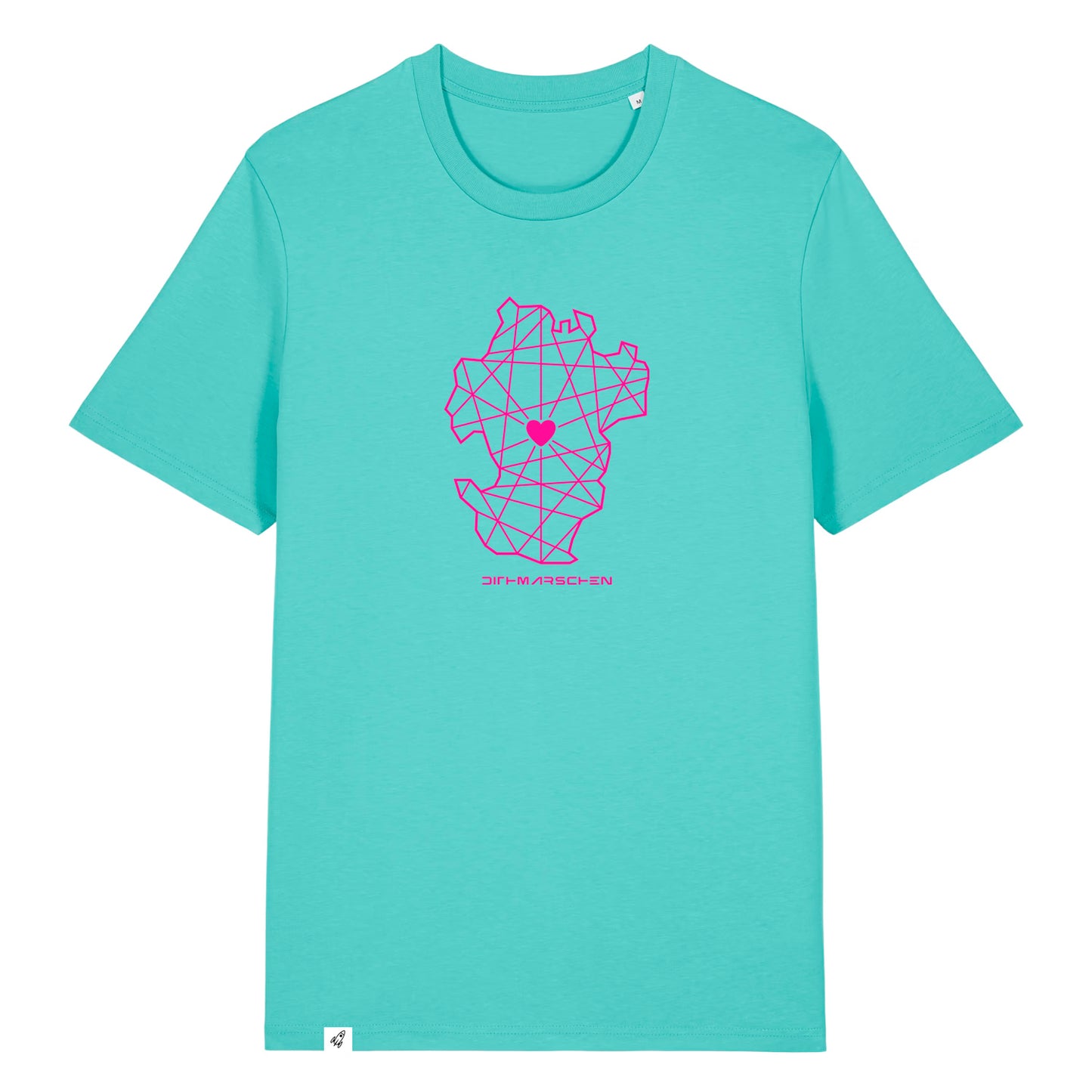 Hellblaues Unisex T-Shirt aus der Pinktober Kollektion mit Dithmarschen Motiv.