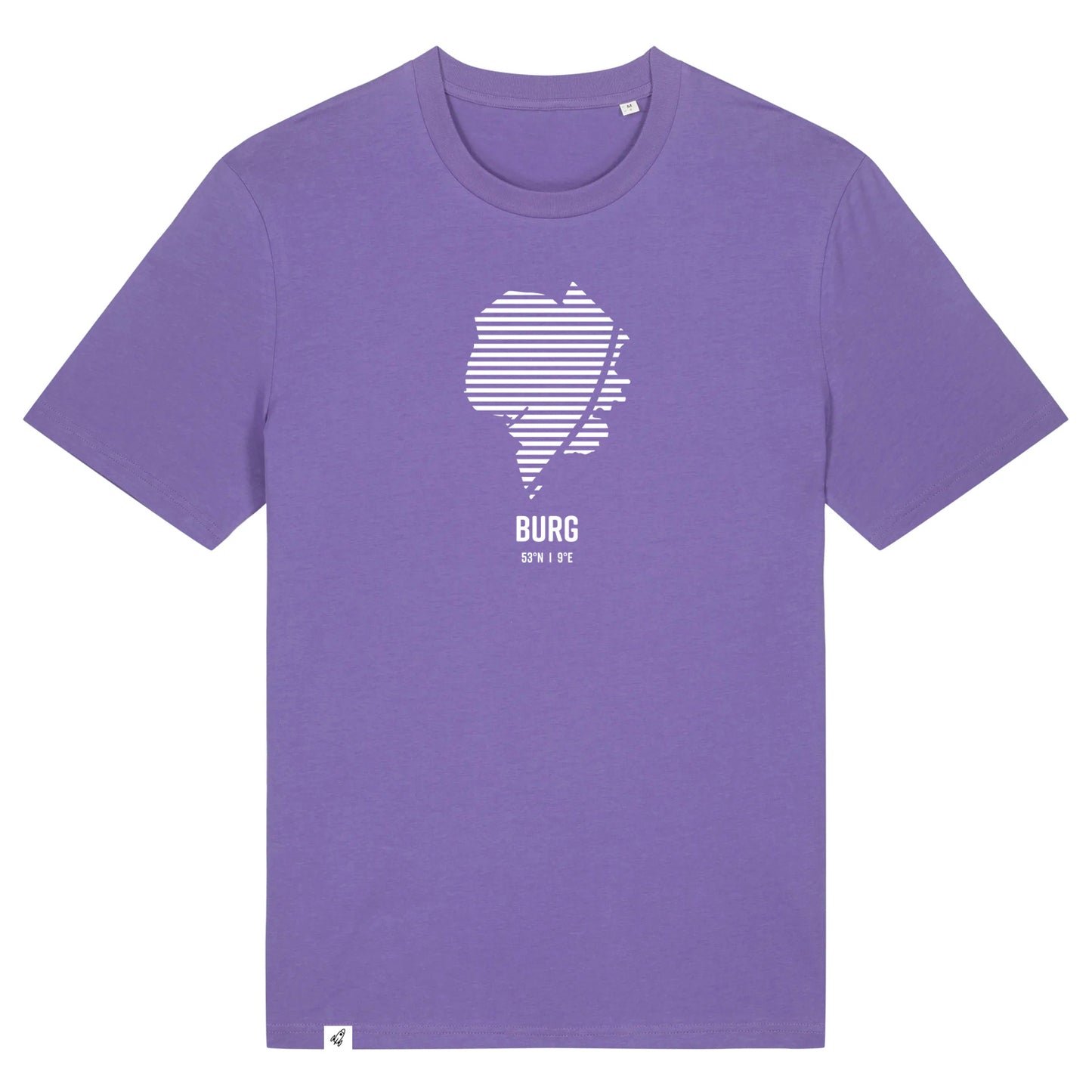 T-Shirt (Unisex / NORMAL) Burg Streifen weiß
