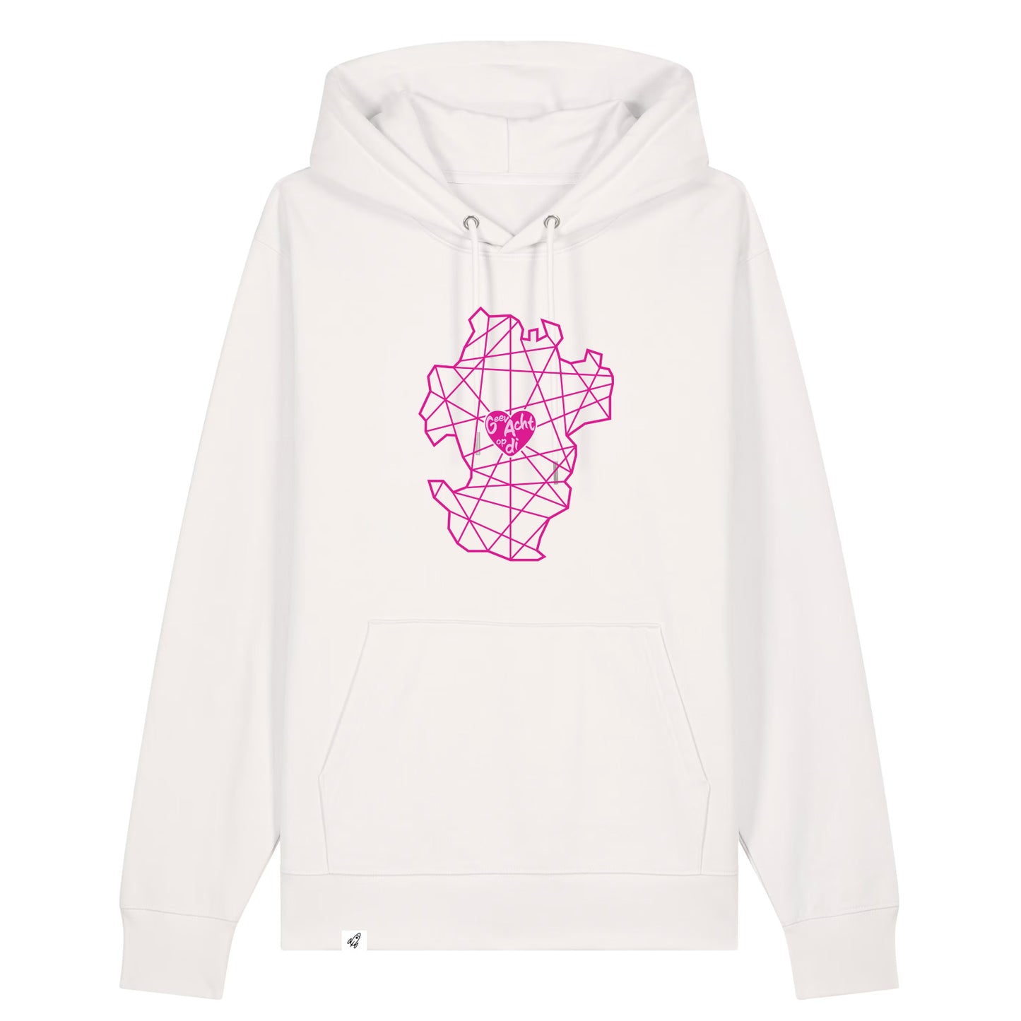 Altweißer Unisex Hoodie aus der Pinktober Kollektion mit Dithmarschen Motiv.