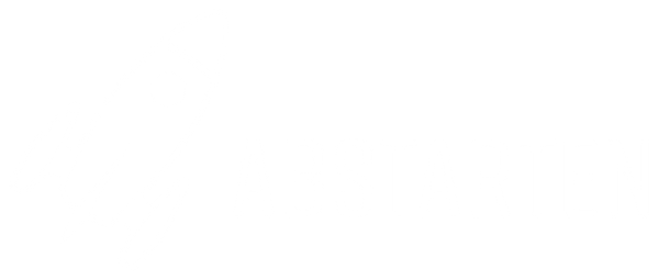 Logo Abstarten Shop in weiß. Links vom Namen Abstarten ist eine Rakete.