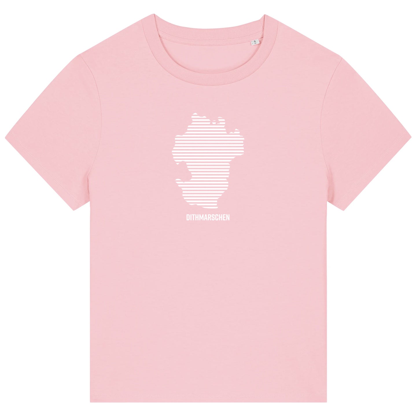 T-Shirt (Damen) Dithmarschen Streifen weiß