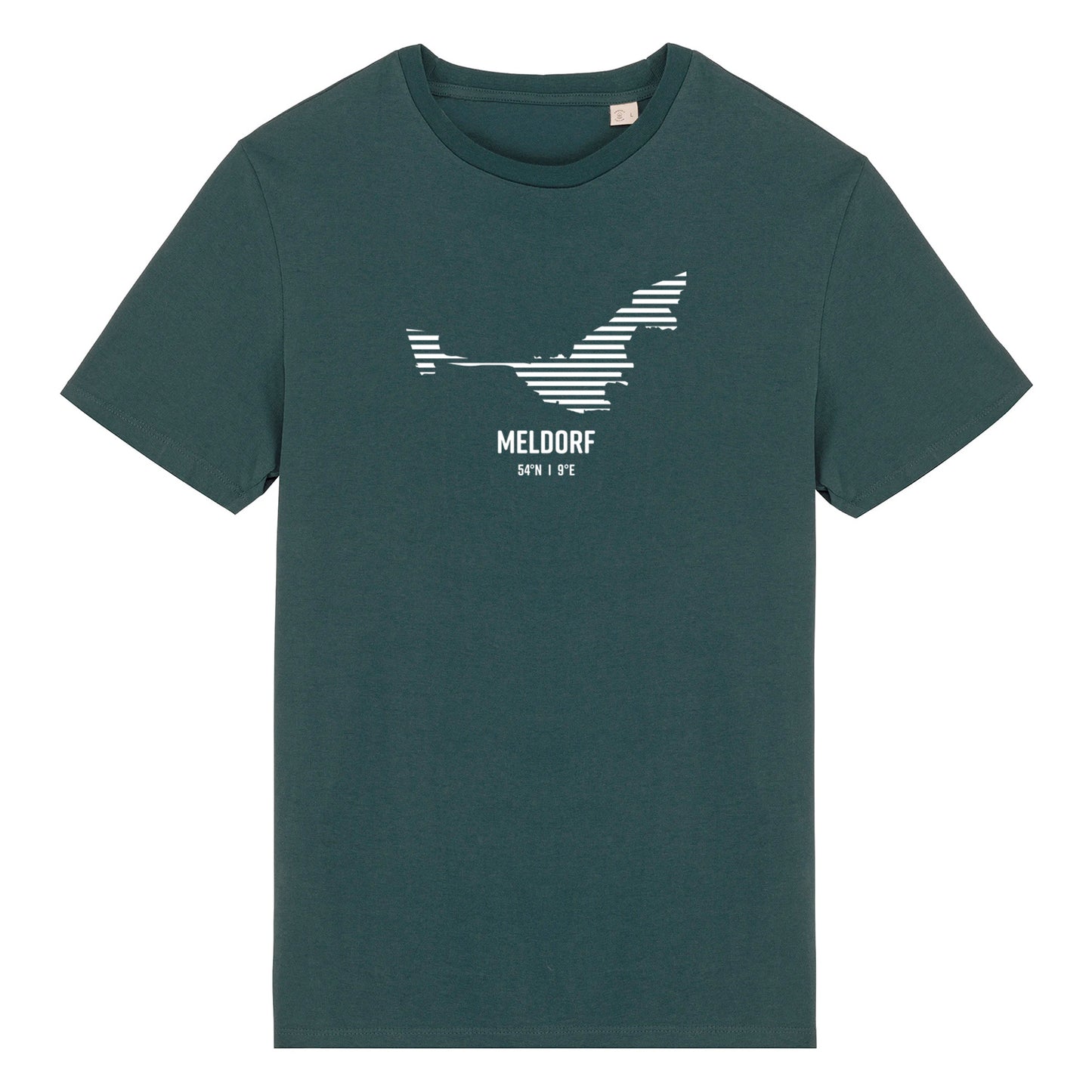 T-Shirt (Unisex / SCHMAL) Meldorf Streifen weiß