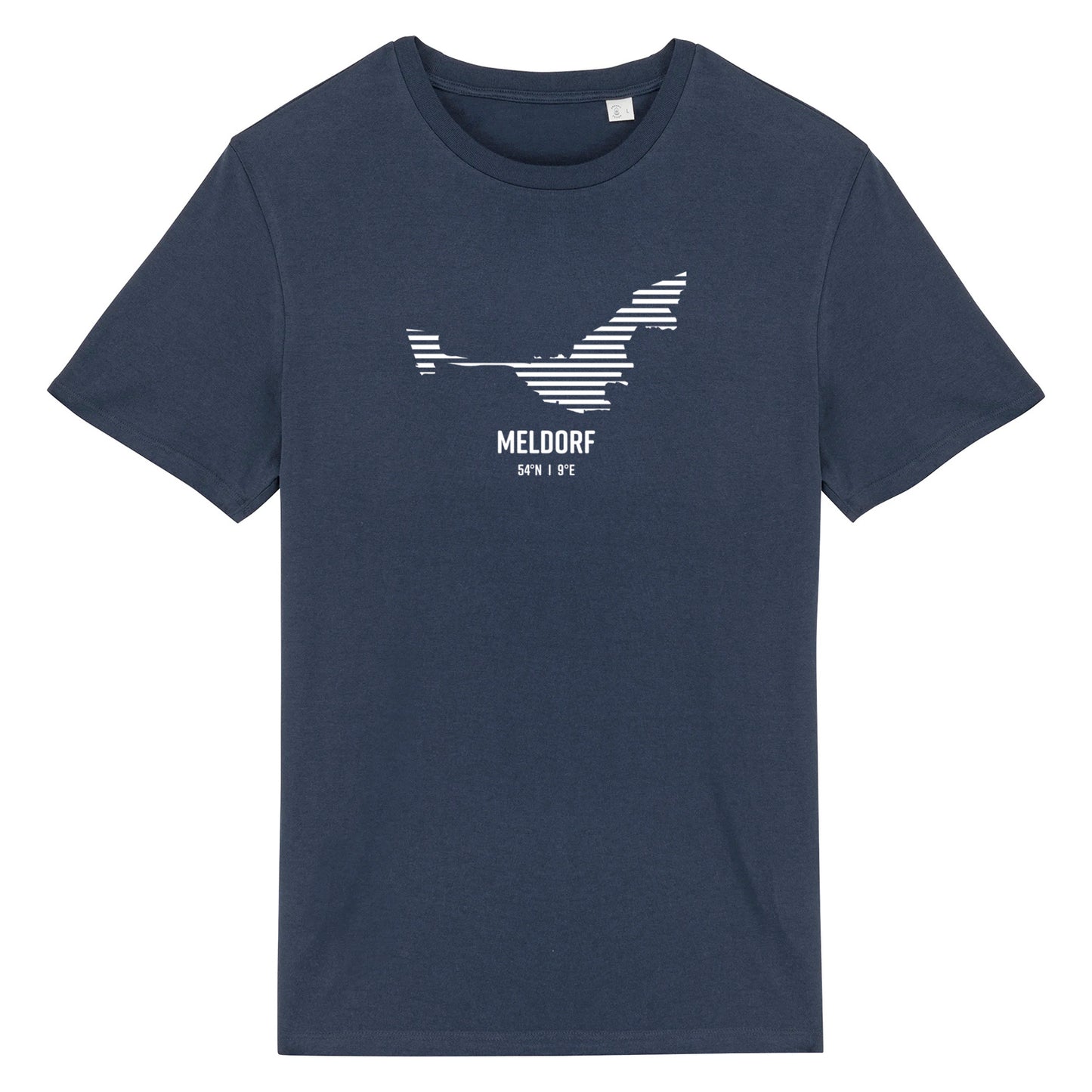 T-Shirt (Unisex / SCHMAL) Meldorf Streifen weiß