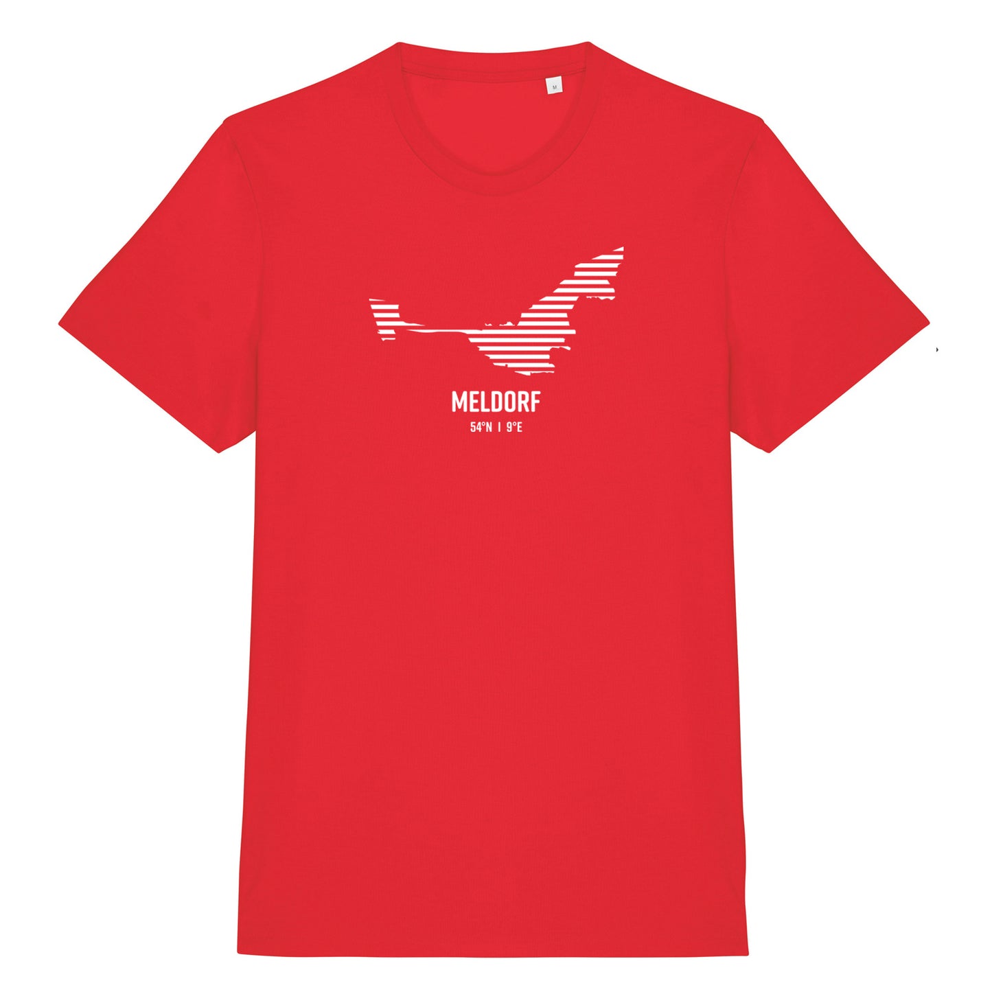 T-Shirt (Unisex / SCHMAL) Meldorf Streifen weiß