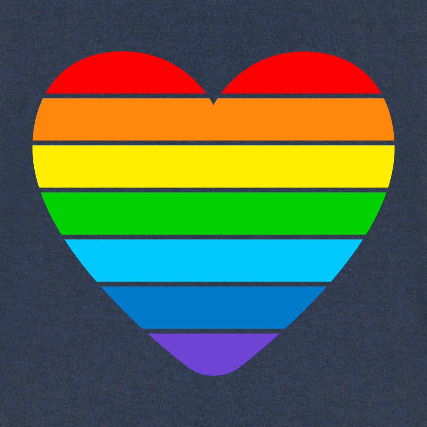 Detailansicht vom großen buntem Herz in Regenbogenfarben.