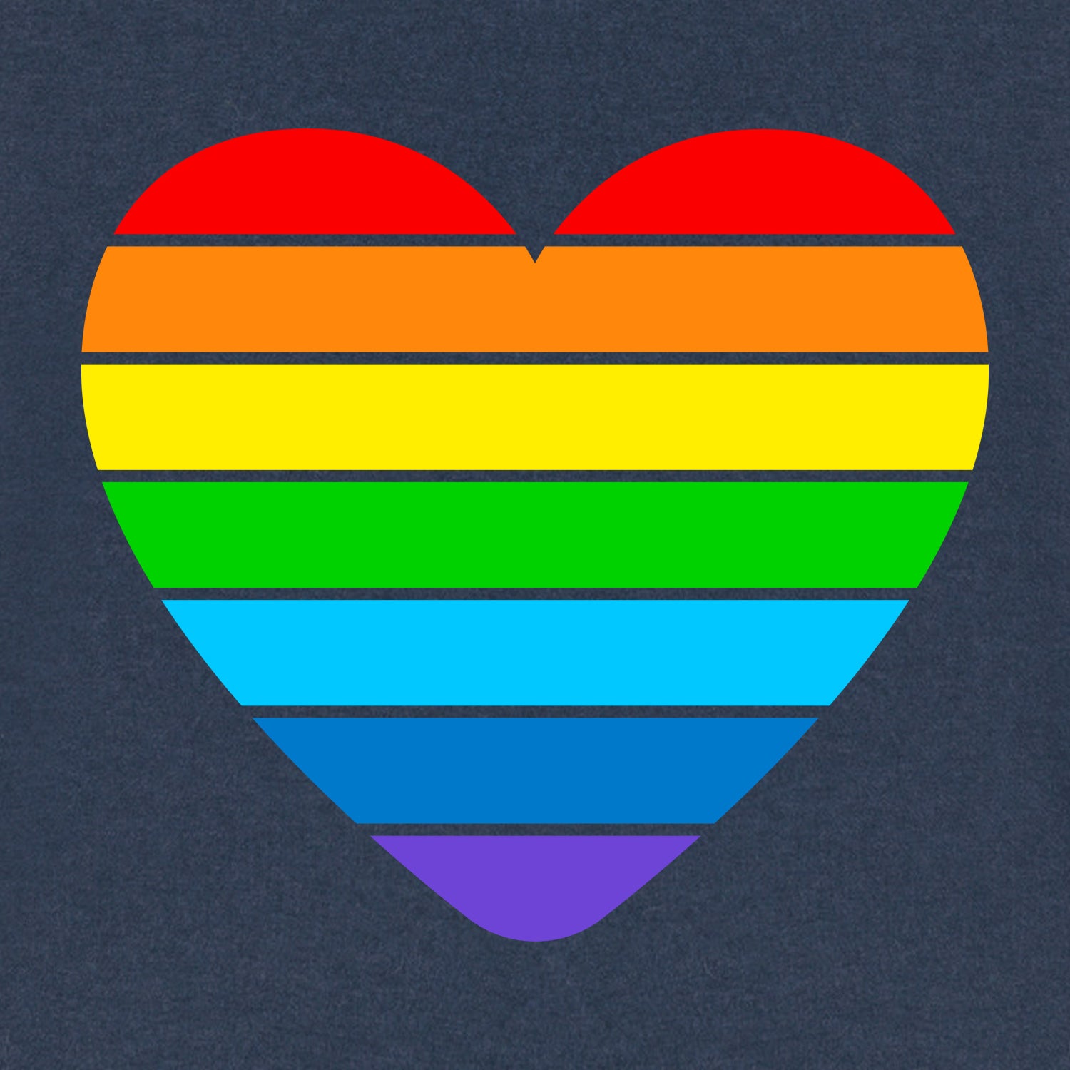 Detailansicht vom großen buntem Herz in Regenbogenfarben.