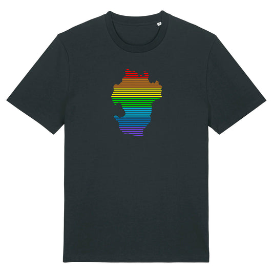 T-Shirt (Unisex / WEIT) Dithmarschen Streifen Regenbogen