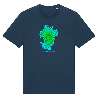 T-Shirt (Unisex / WEIT) Dithmarschen Space #1 Blau-Grün