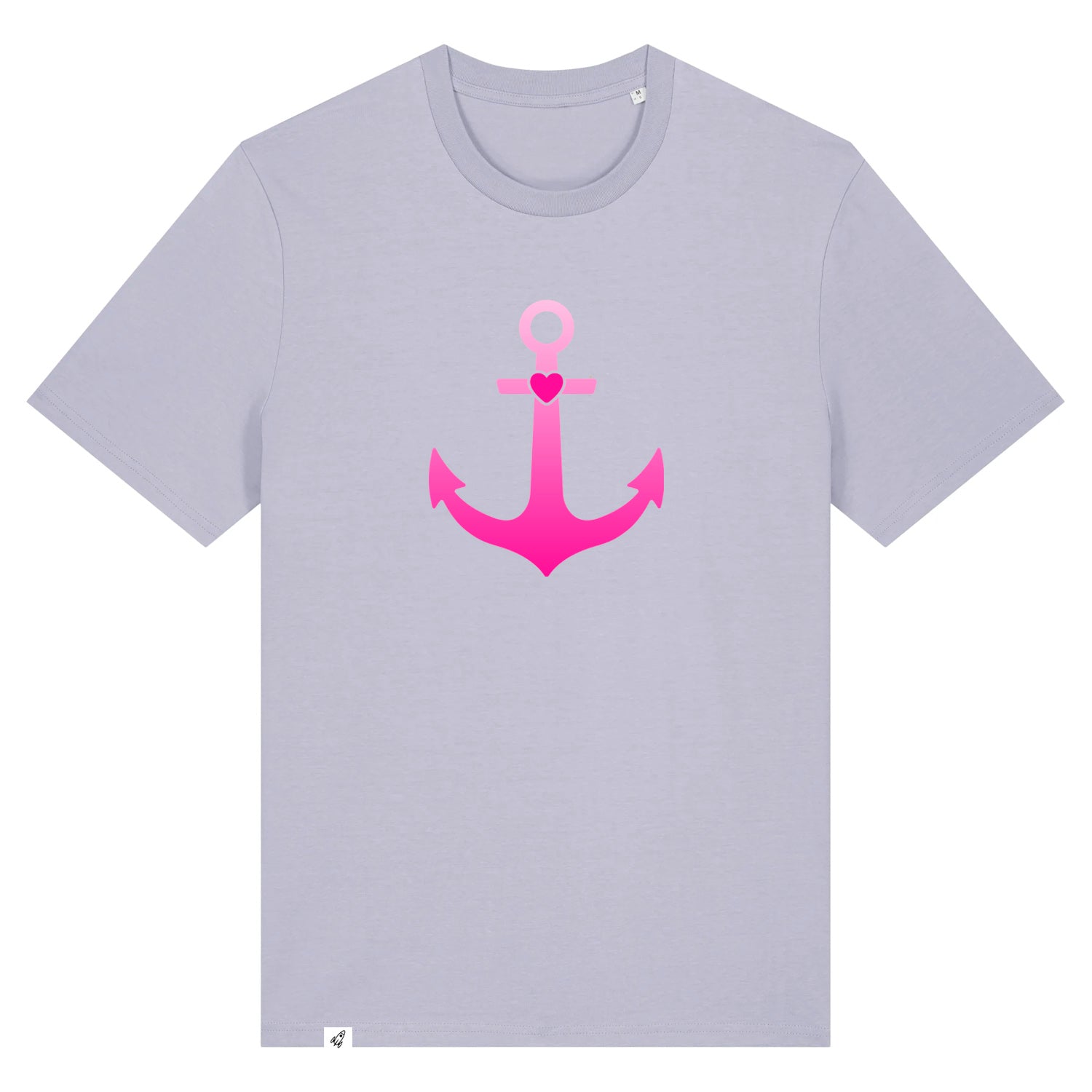 Violettes Unisex T-Shirt aus der Pinktober Kollektion mit Anker Motiv.