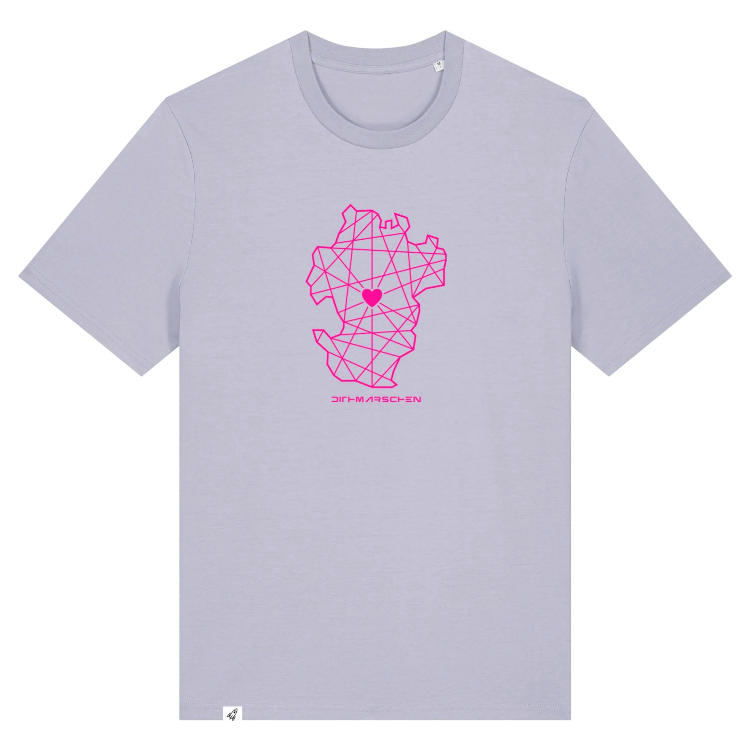 Violettes Unisex T-Shirt aus der Pinktober Kollektion mit Dithmarschen Motiv.