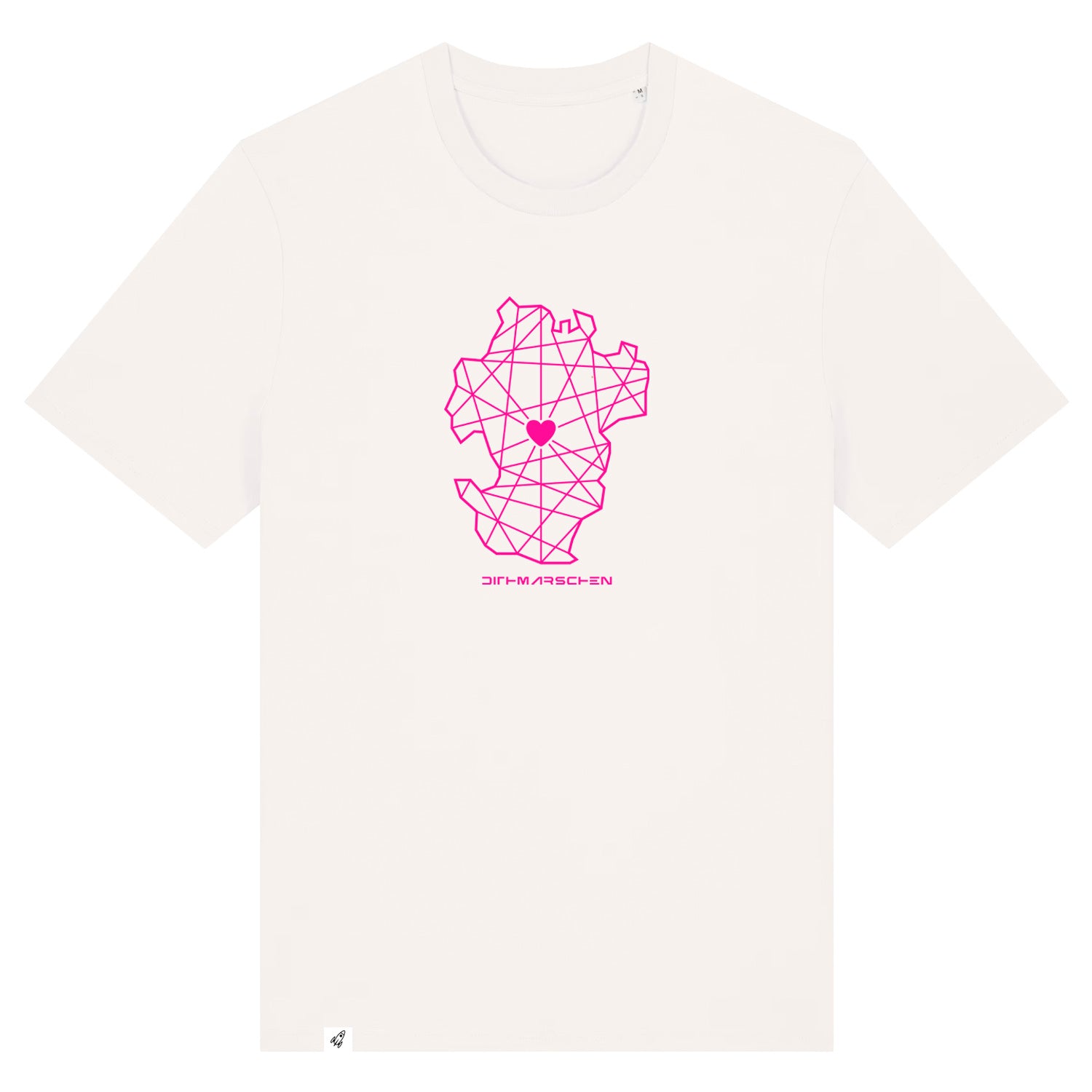 Altweißes Unisex T-Shirt aus der Pinktober Kollektion mit Dithmarschen Motiv.