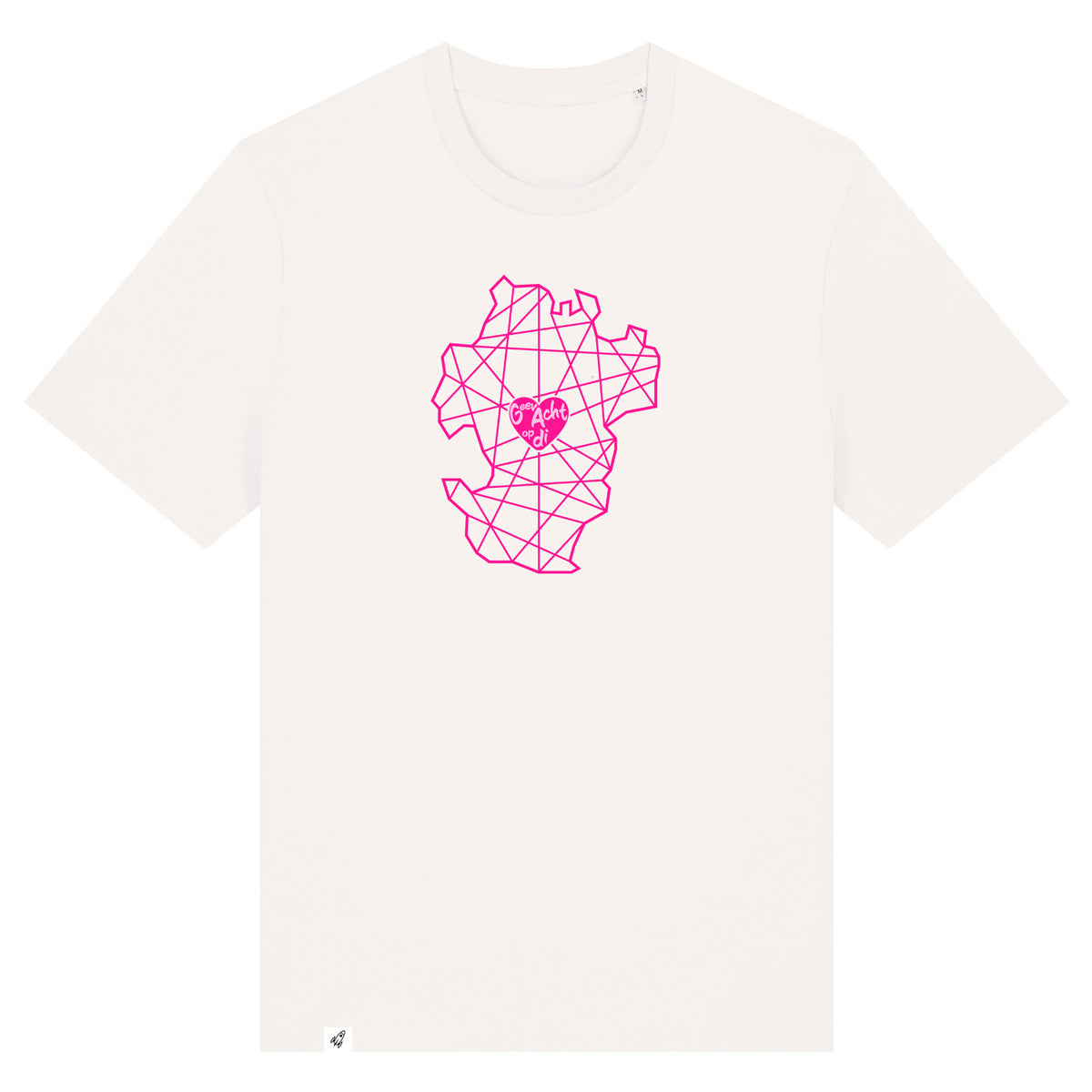 Altweißes Unisex T-Shirt aus der Pinktober Kollektion mit Dithmarschen Motiv.