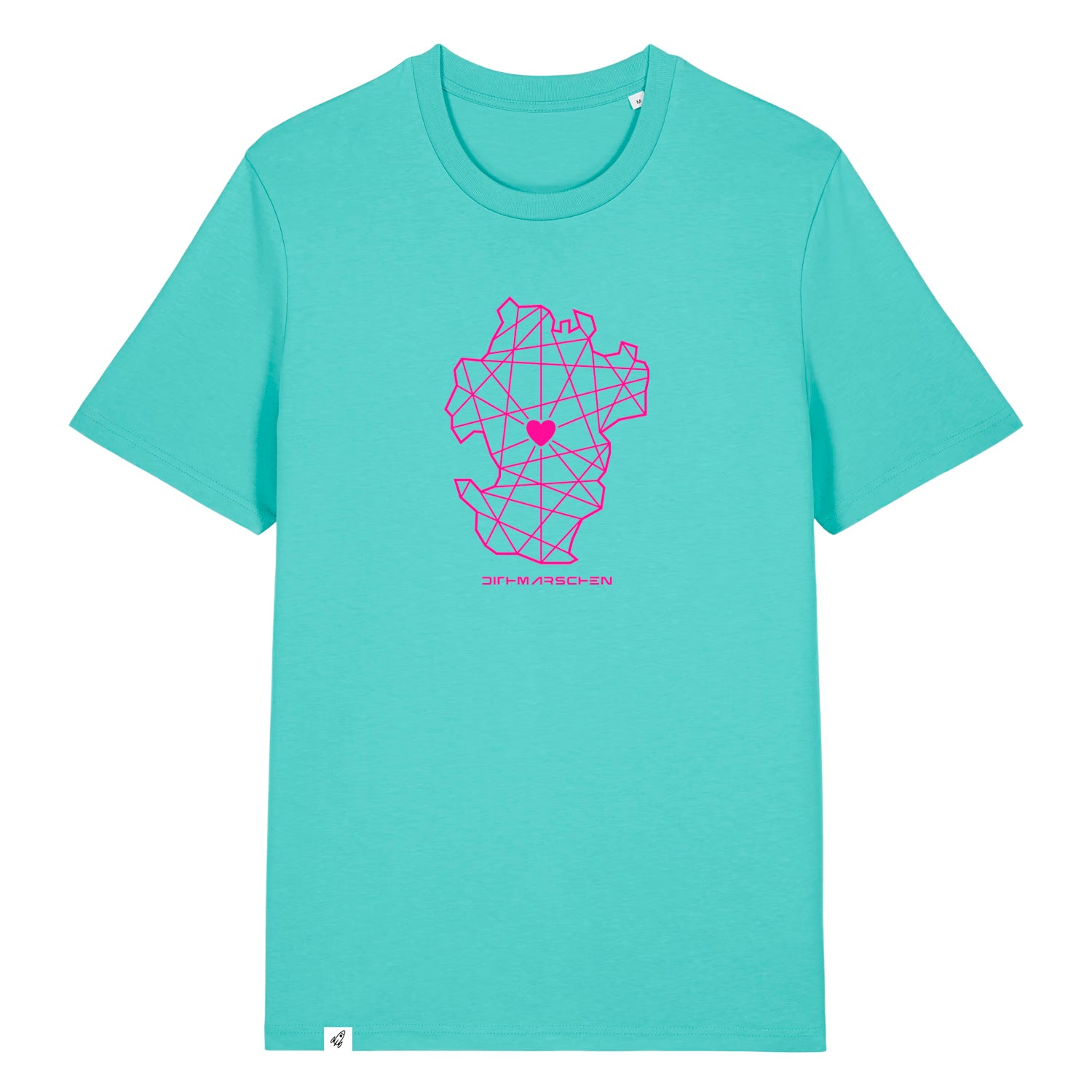 Hellblaues Unisex T-Shirt aus der Pinktober Kollektion mit Dithmarschen Motiv.