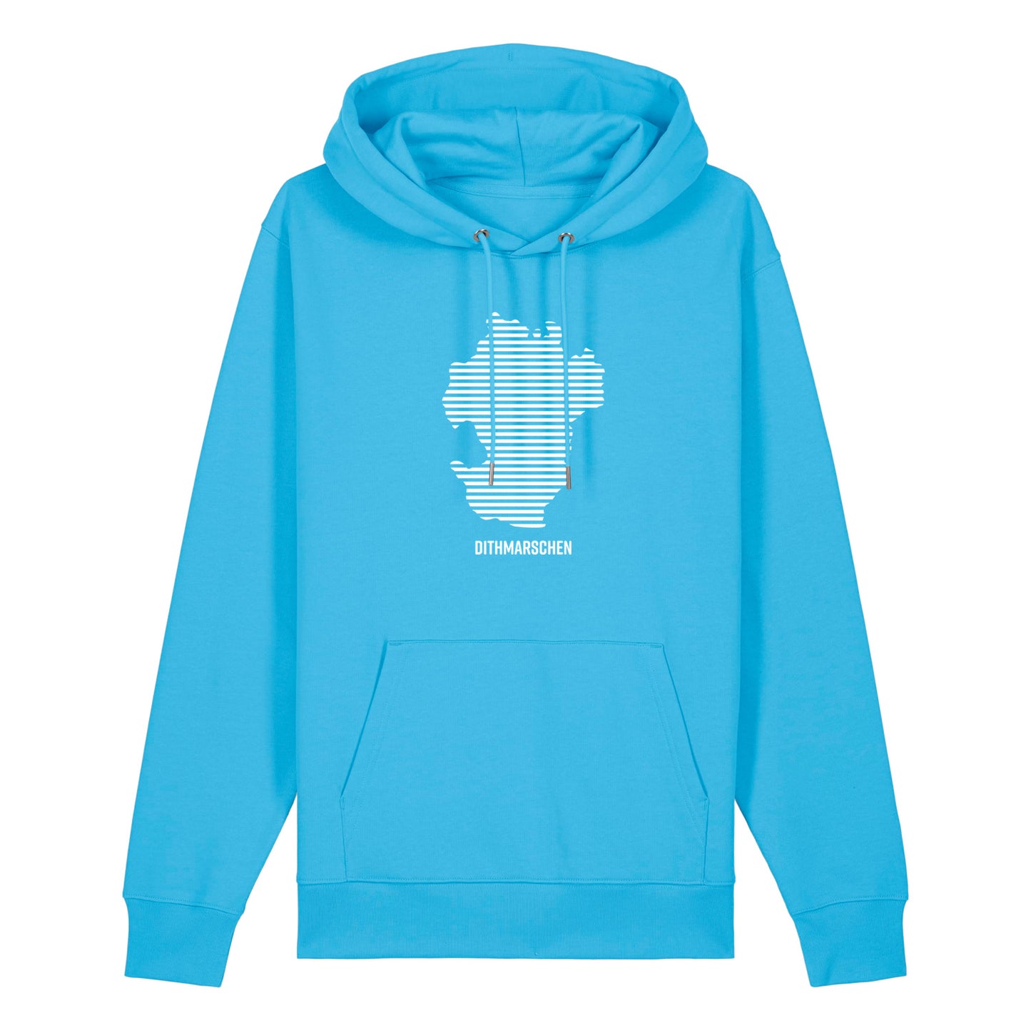 Hoodie (Unisex / WEIT) Dithmarschen Streifen weiß