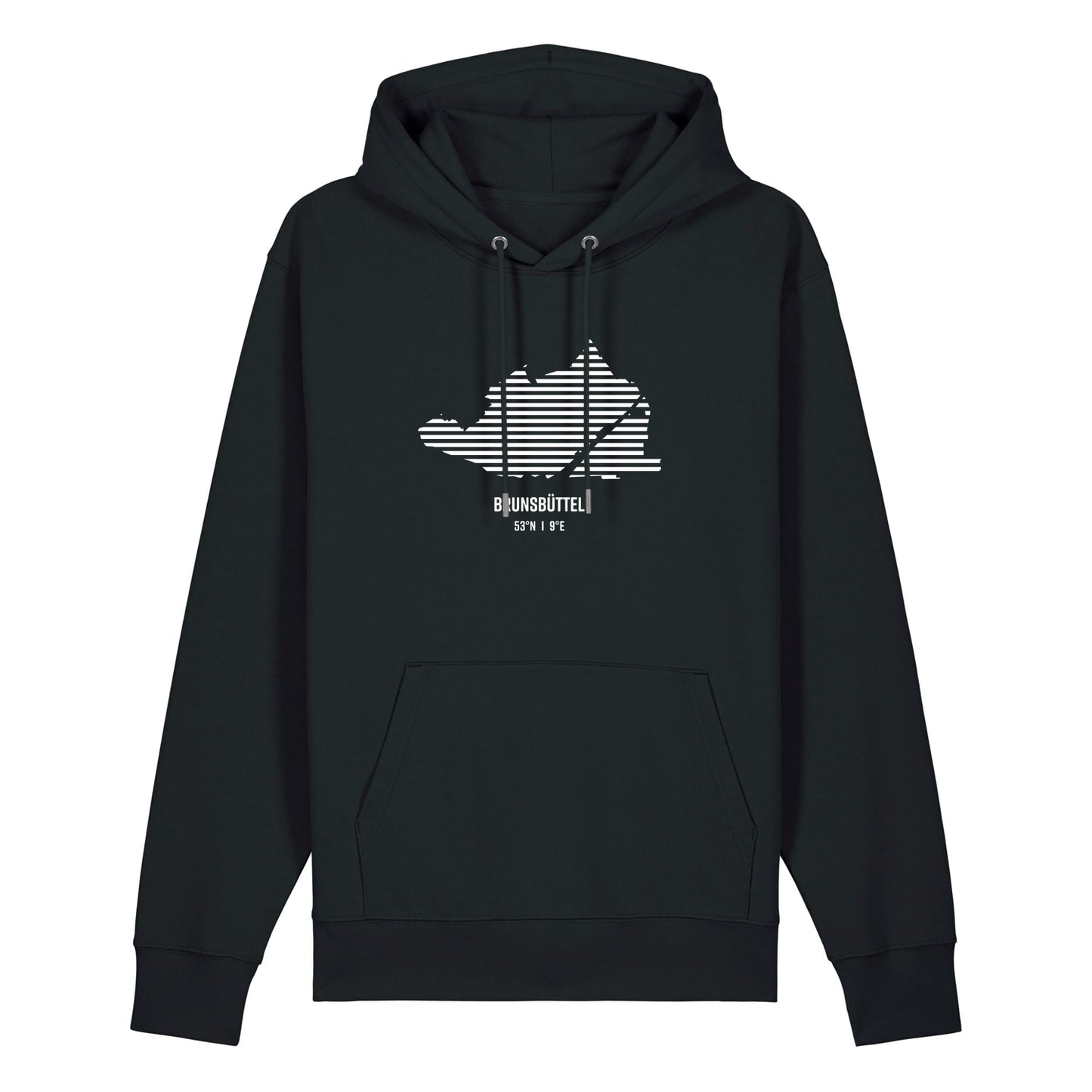 Hoodie (Unisex / WEIT) Brunsbütttel Streifen weiß