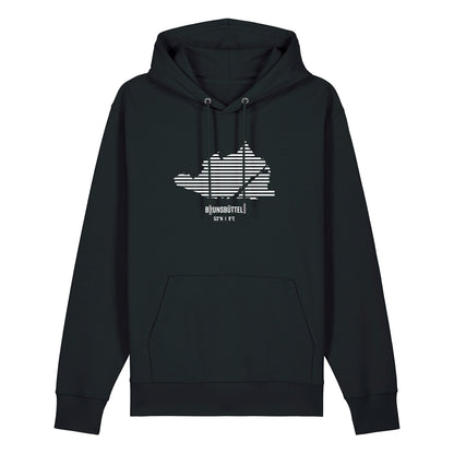 Hoodie (Unisex / WEIT) Brunsbütttel Streifen weiß