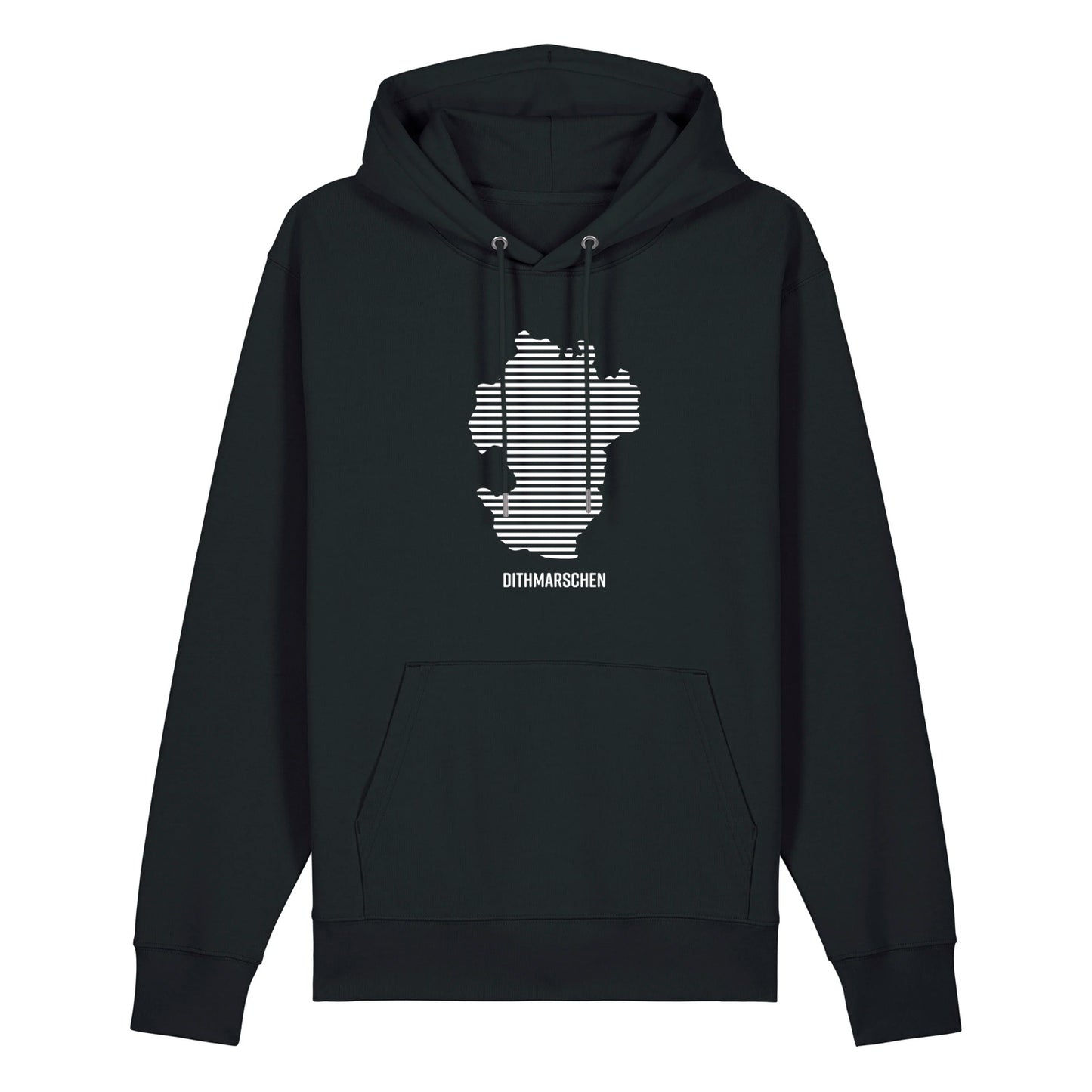 Hoodie (Unisex / WEIT) Dithmarschen Streifen weiß