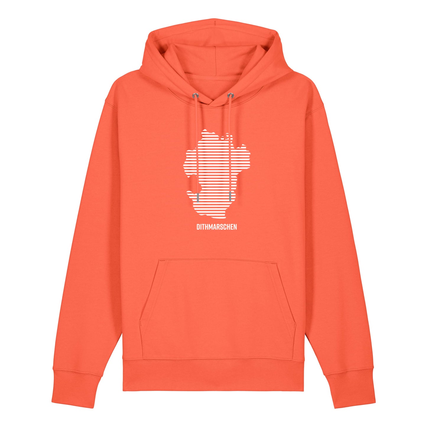 Hoodie (Unisex / WEIT) Dithmarschen Streifen weiß