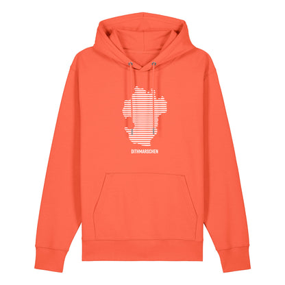 Hoodie (Unisex / WEIT) Dithmarschen Streifen weiß