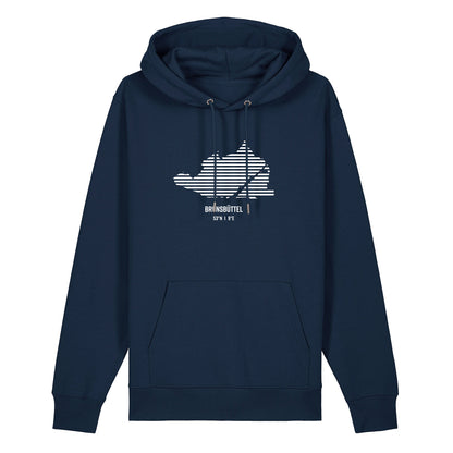 Hoodie (Unisex / WEIT) Brunsbütttel Streifen weiß