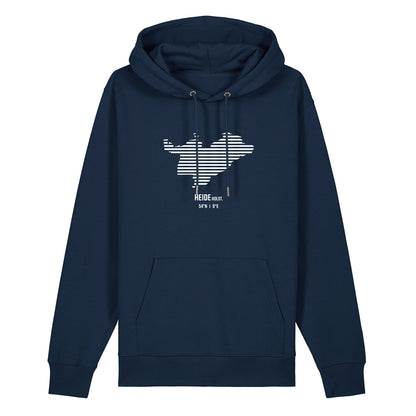 Hoodie (Unisex / WEIT) Heide Streifen weiß