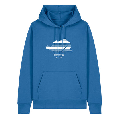 Hoodie (Unisex / WEIT) Brunsbütttel Streifen weiß