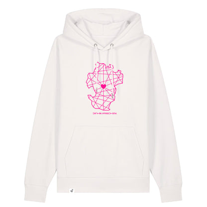 Altweißer Unisex Hoodie aus der Pinktober Kollektion mit Dithmarschen Motiv.