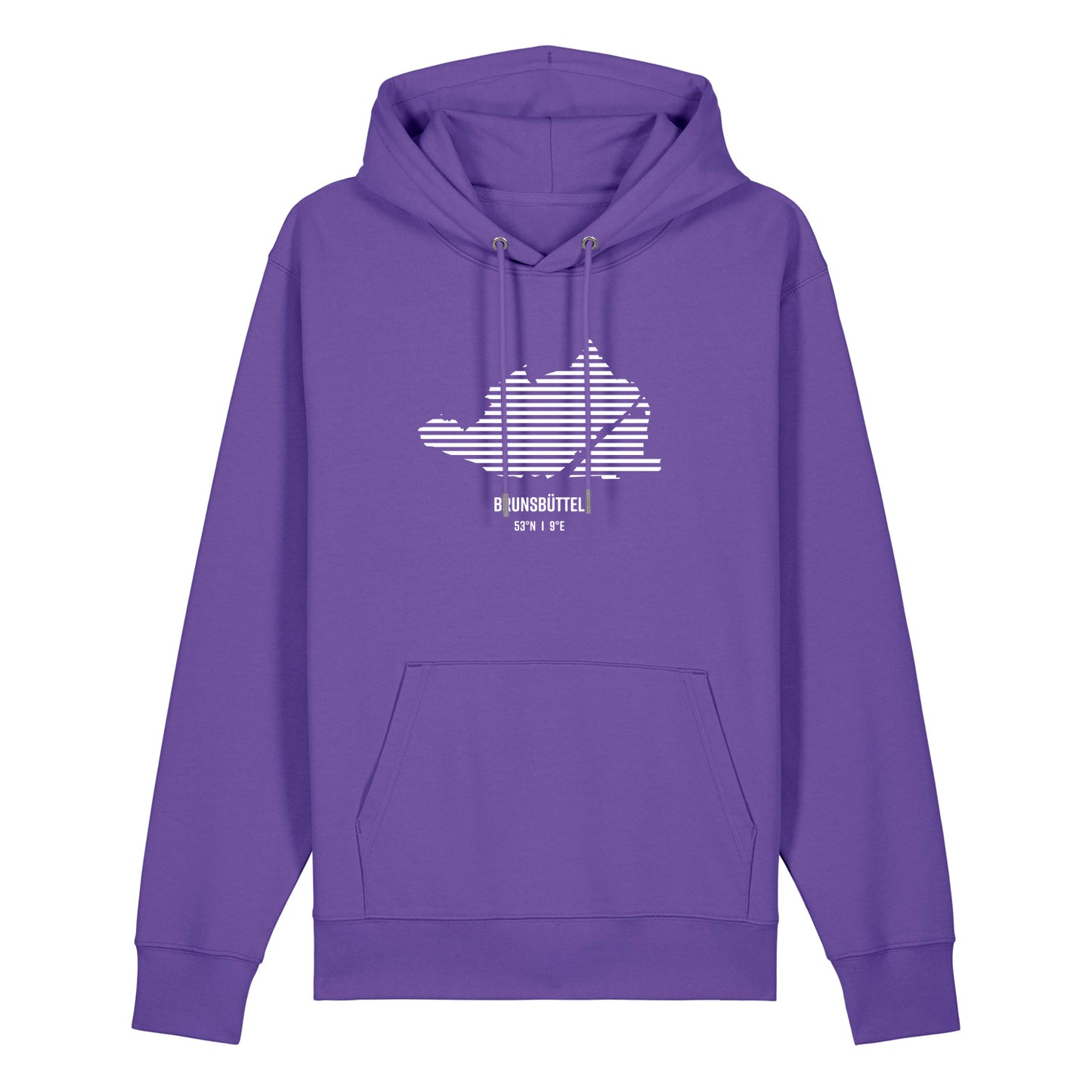 Hoodie (Unisex / WEIT) Brunsbütttel Streifen weiß