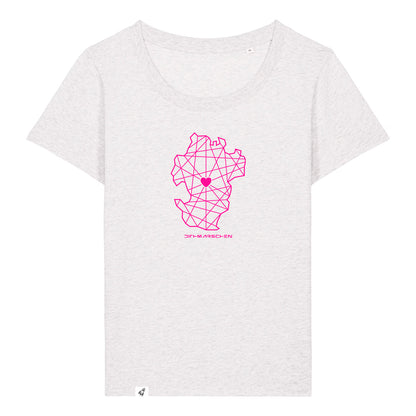 Hellgraues Damen T-Shirt aus der Pinktober Kollektion mit Dithmarschen Motiv.