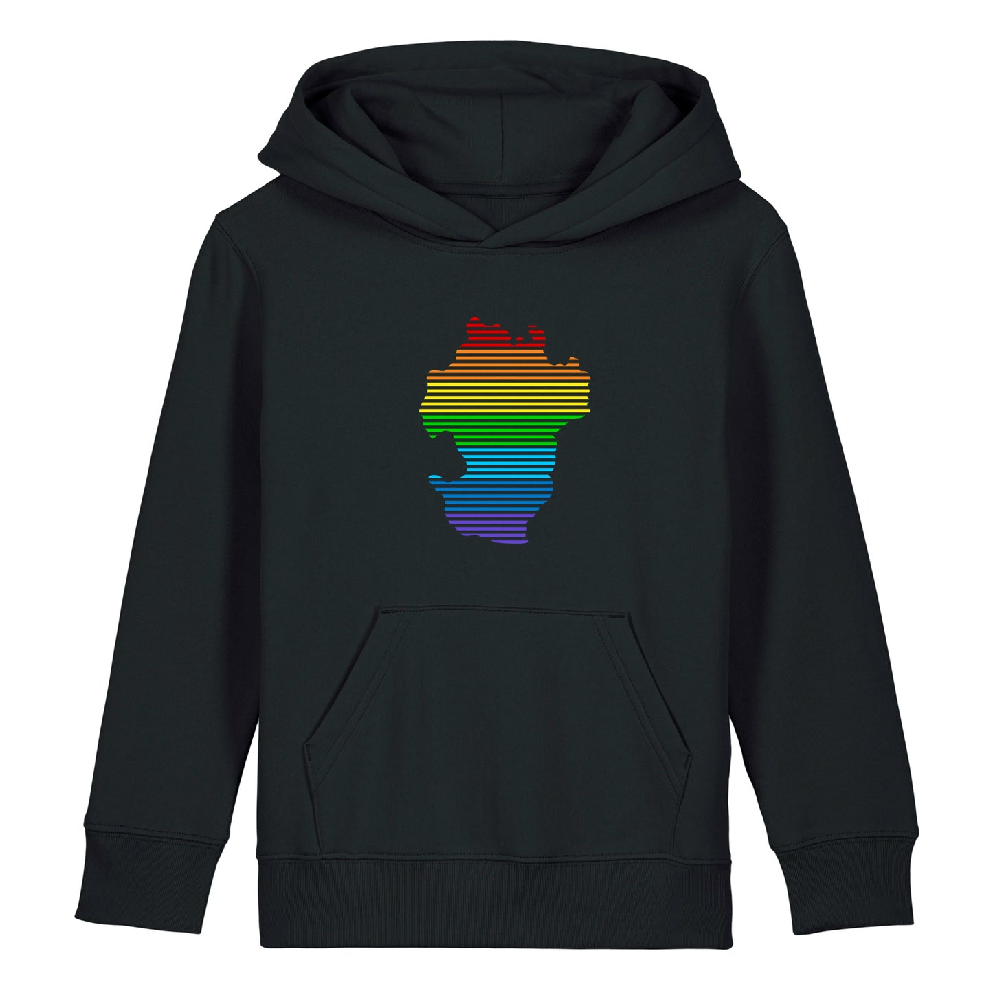 Hoodie (Kinder) Dithmarschen Streifen Regenbogen