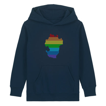 Hoodie (Kinder) Dithmarschen Streifen Regenbogen