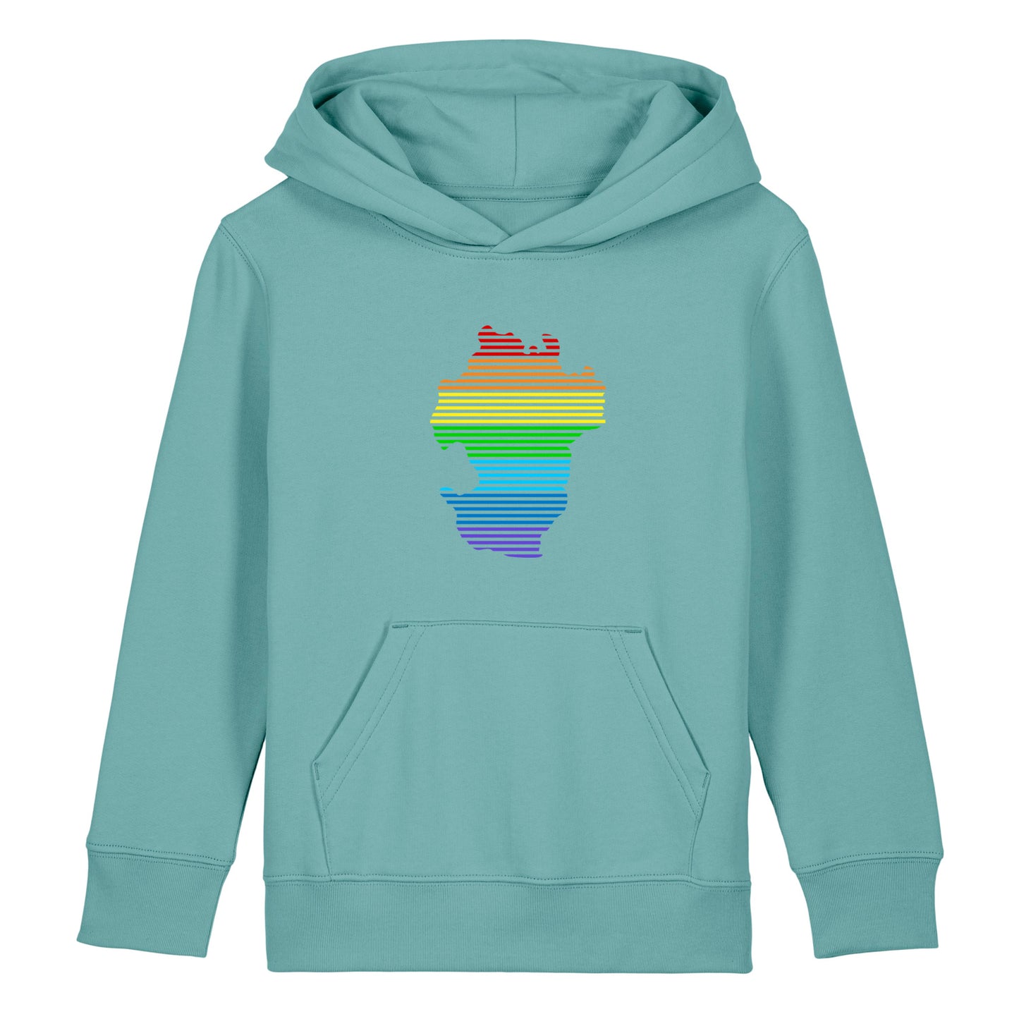 Hoodie (Kinder) Dithmarschen Streifen Regenbogen