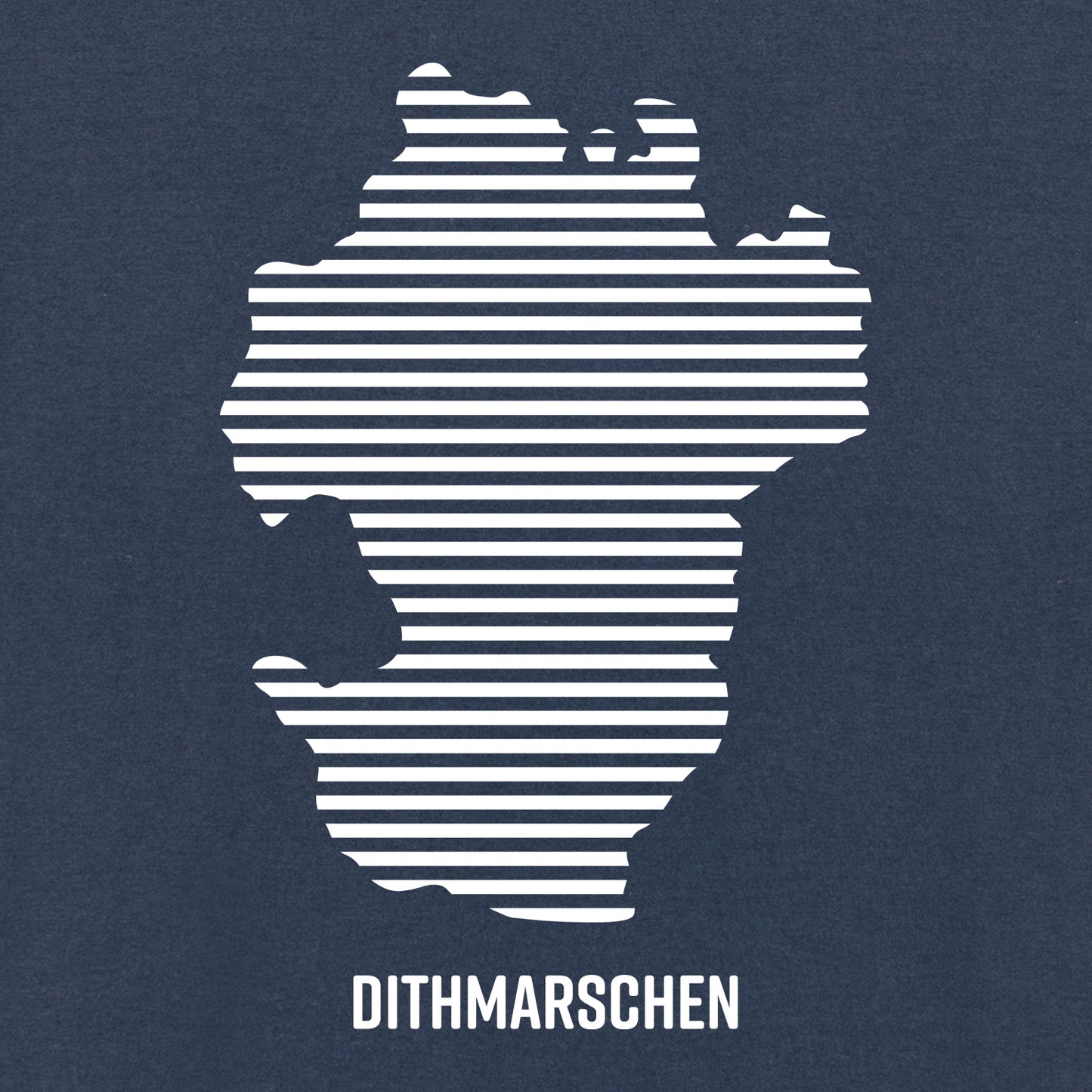 T-Shirt (Unisex / WEIT) Dithmarschen Streifen weiß