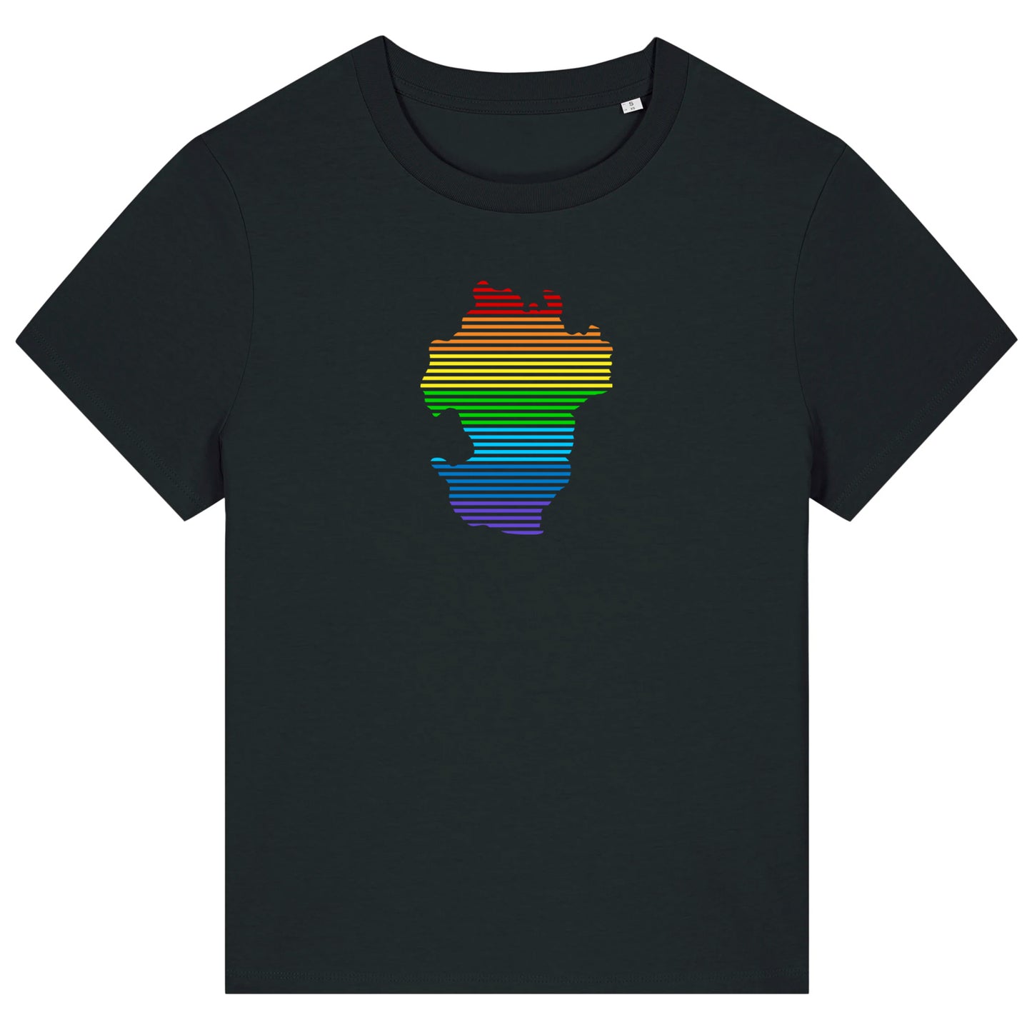 T-Shirt (Damen / WEIT) Dithmarschen Streifen Regenbogen