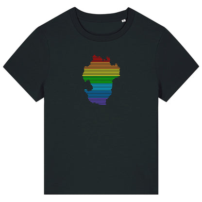 T-Shirt (Damen / WEIT) Dithmarschen Streifen Regenbogen