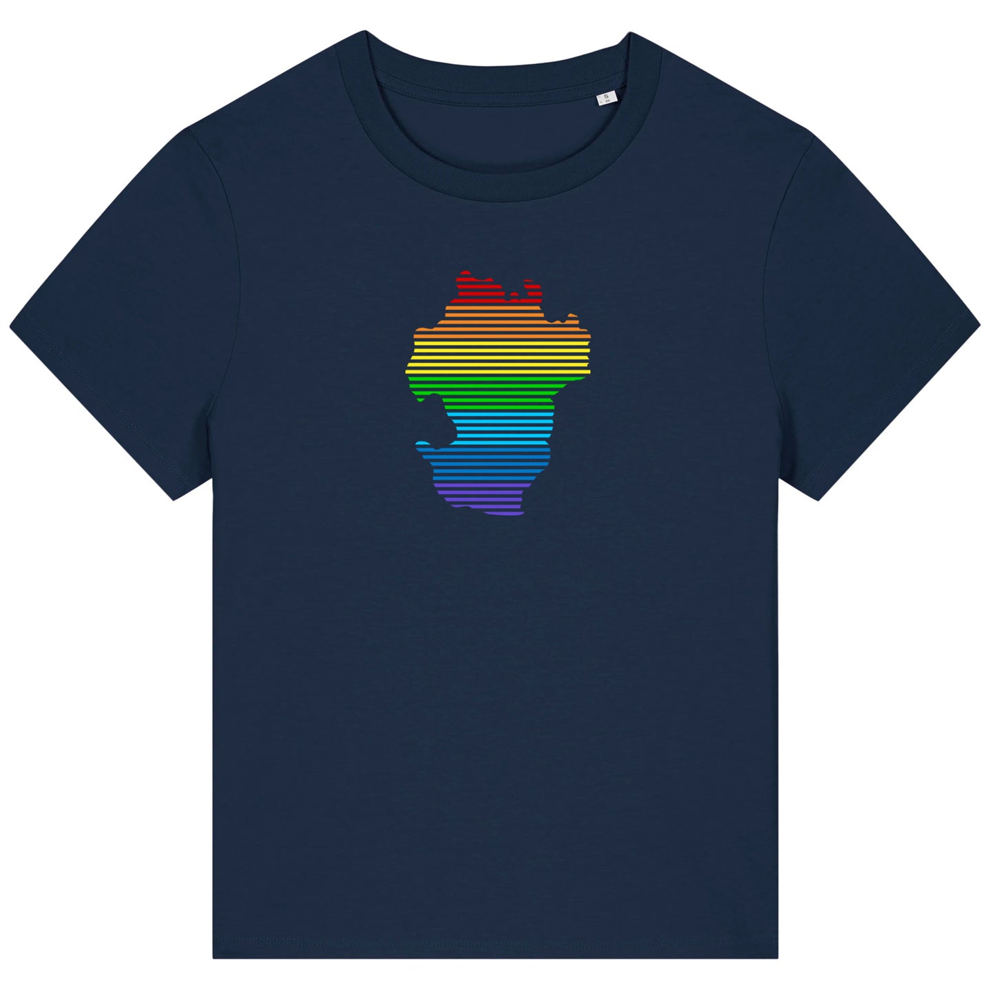 T-Shirt (Damen / WEIT) Dithmarschen Streifen Regenbogen