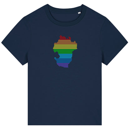 T-Shirt (Damen / WEIT) Dithmarschen Streifen Regenbogen