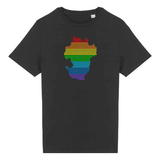 T-Shirt (Unisex / SCHMAL) Dithmarschen Streifen Regenbogen