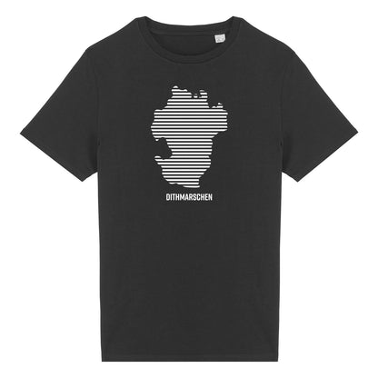 T-Shirt (Unisex / SCHMAL) Dithmarschen Streifen weiß