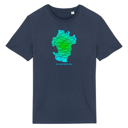 T-Shirt (Unisex / SCHMAL) Dithmarschen Space #1 Blau-Grün