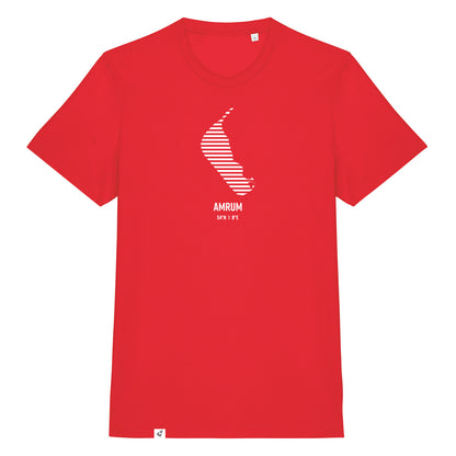 T-Shirt (Unisex / SCHMAL) Amrum Streifen weiß