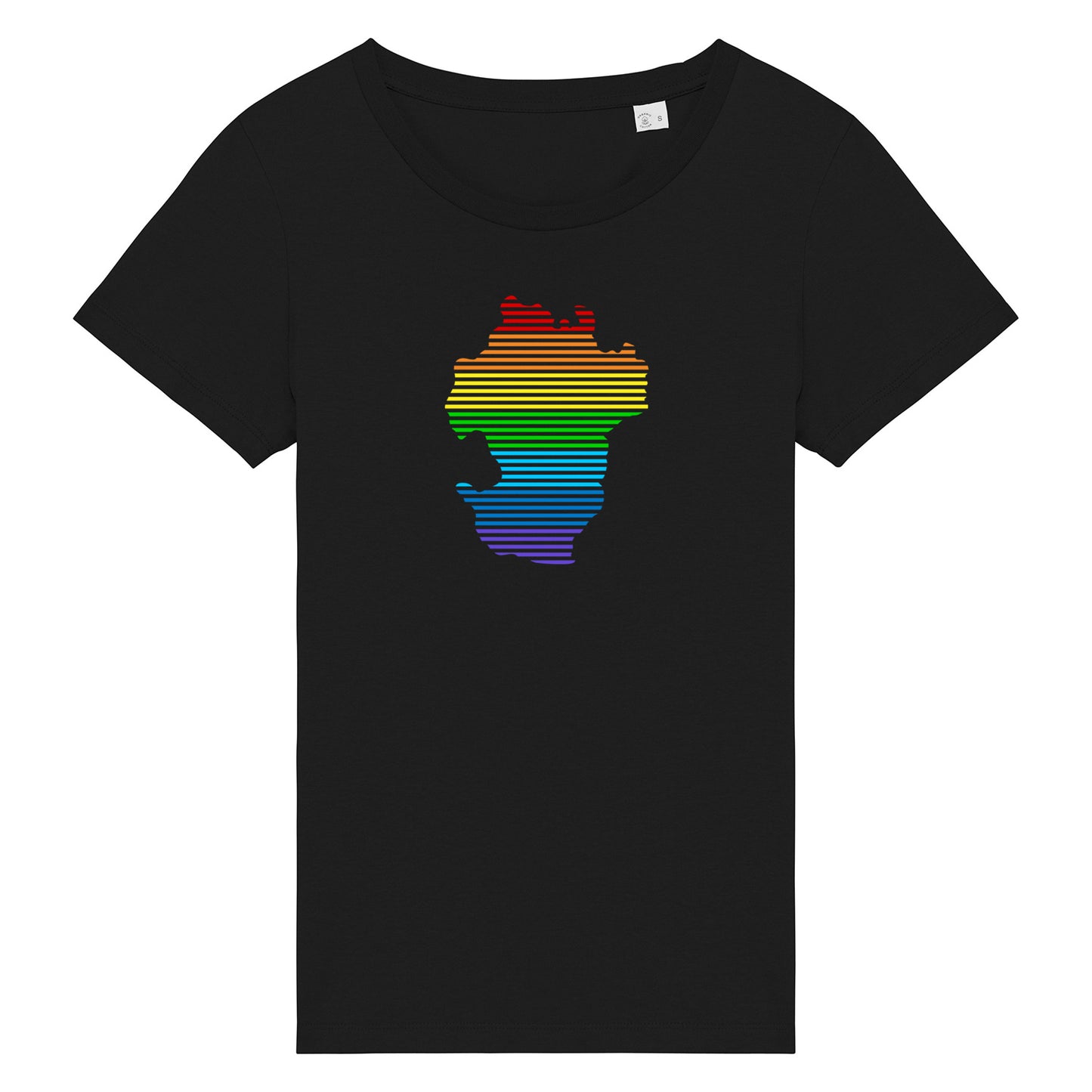 T-Shirt (Damen / SCHMAL) Dithmarschen Streifen Regenbogen