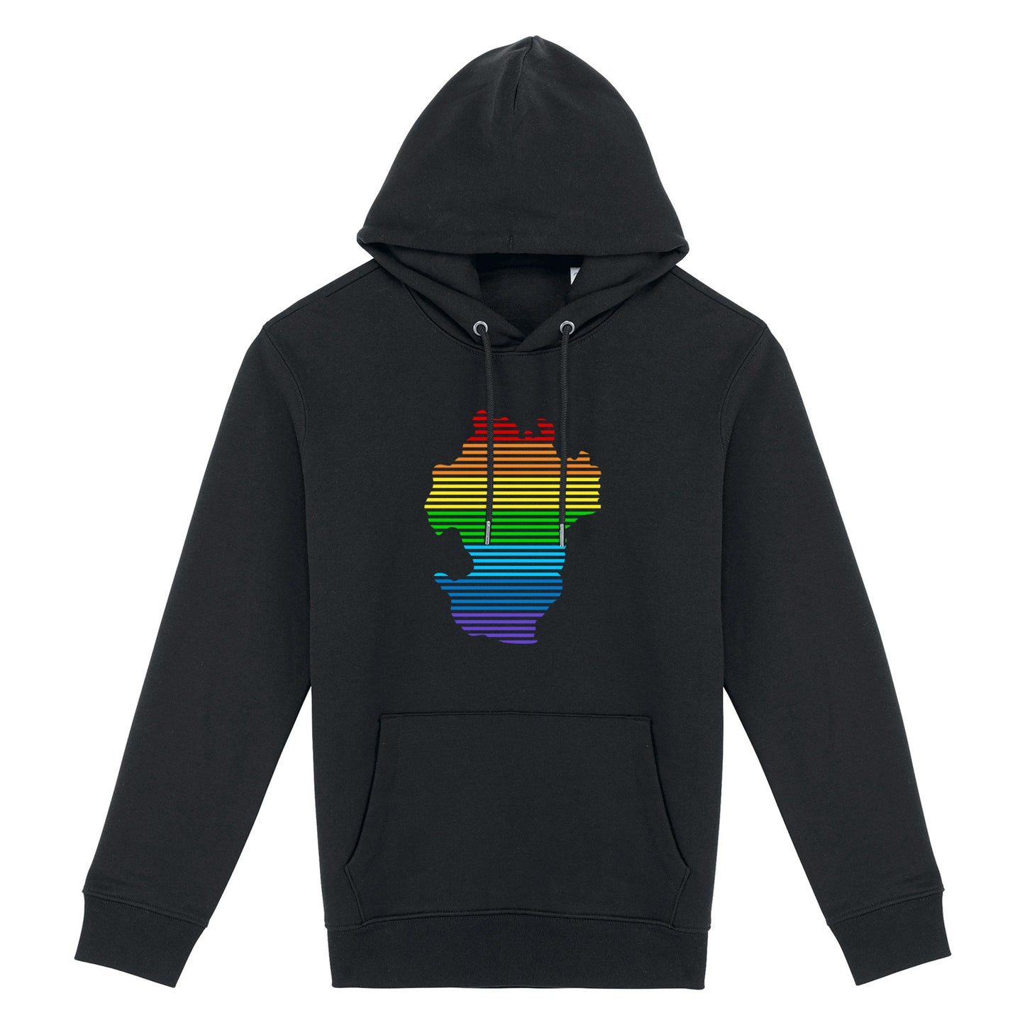 Hoodie (Unisex / SCHMAL) Dithmarschen Streifen Regenbogen