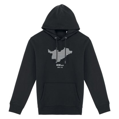 Hoodie (Unisex / SCHMAL) Heide Streifen weiß