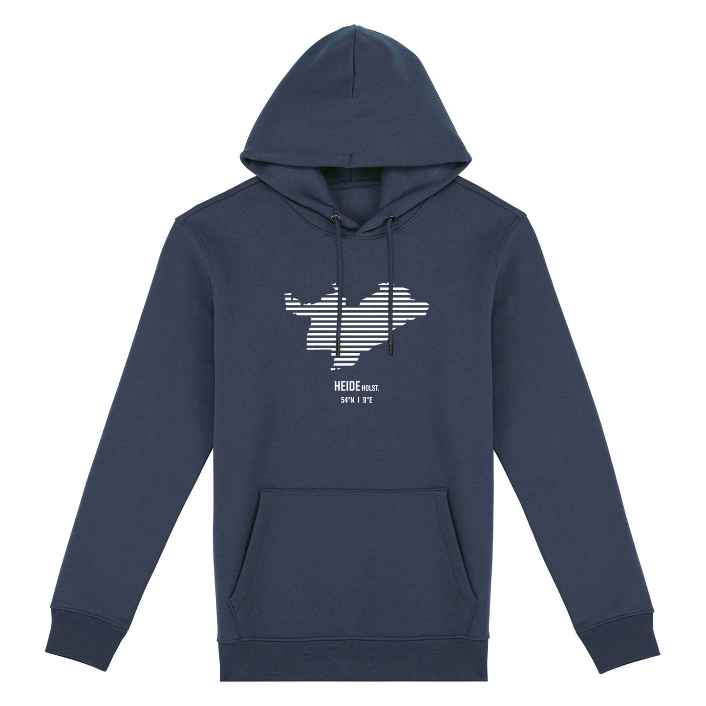 Hoodie (Unisex / SCHMAL) Heide Streifen weiß