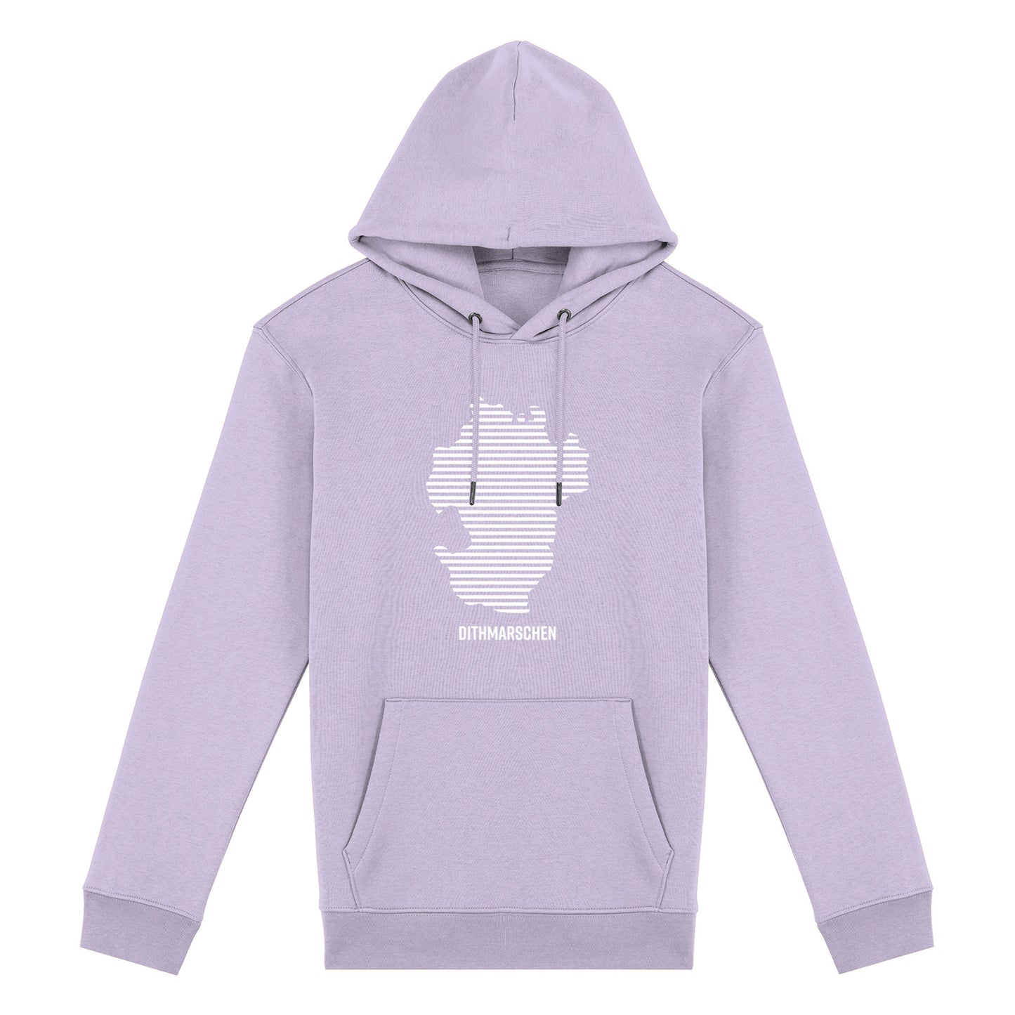 Hoodie (Unisex / SCHMAL) Dithmarschen Streifen weiß