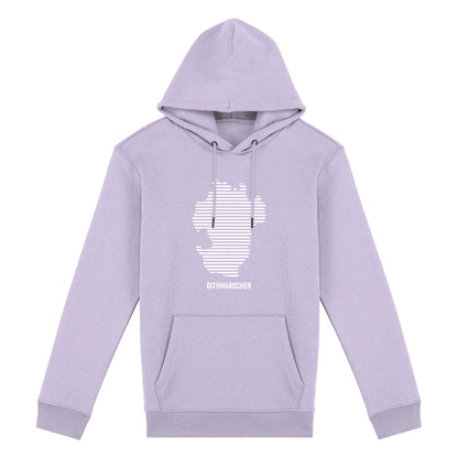 Hoodie (Unisex / SCHMAL) Dithmarschen Streifen weiß